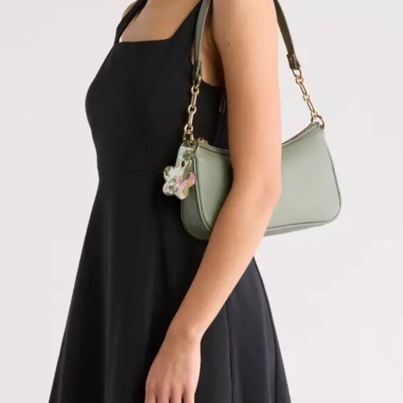 Nanette Lepore Green Flower Charm Core Baguette/NWT - Picture 2 of 12